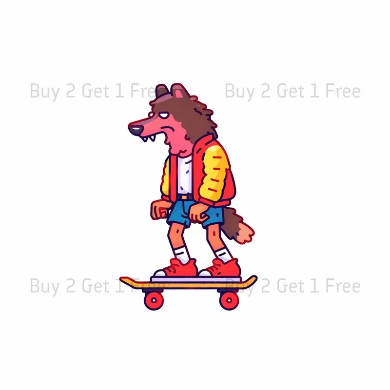 Kawaii Icon Animal Characters Clipart