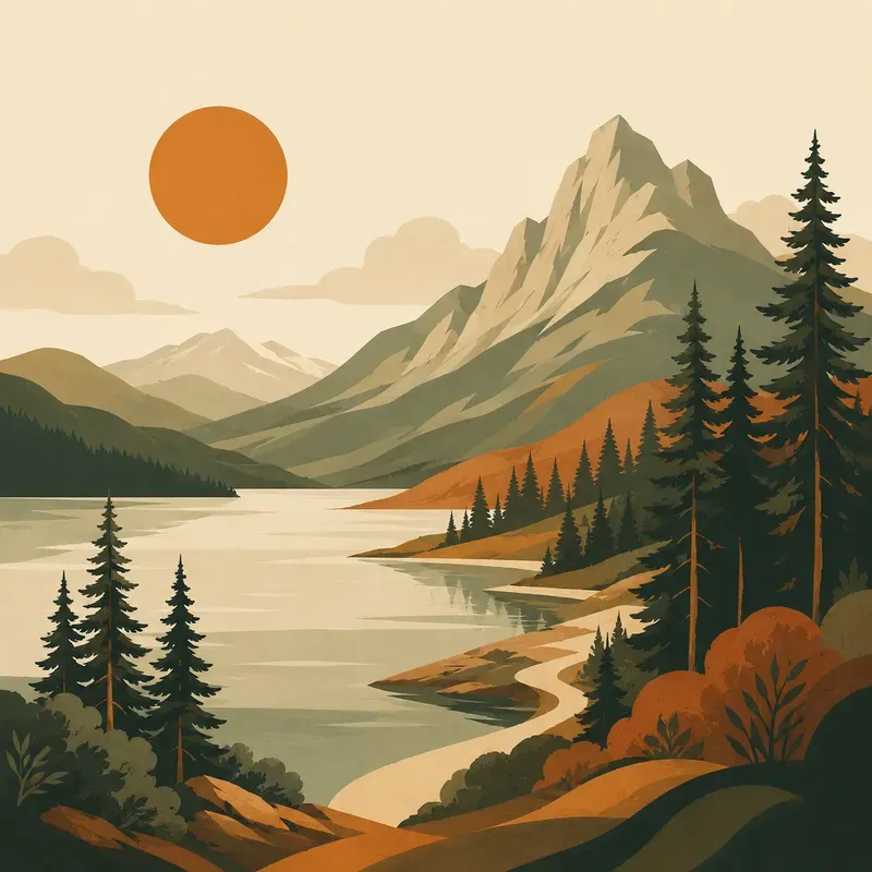 Retro Minimalist Nature Prints