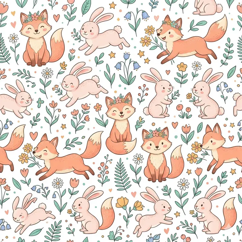 Cute Animals Fabric Generator