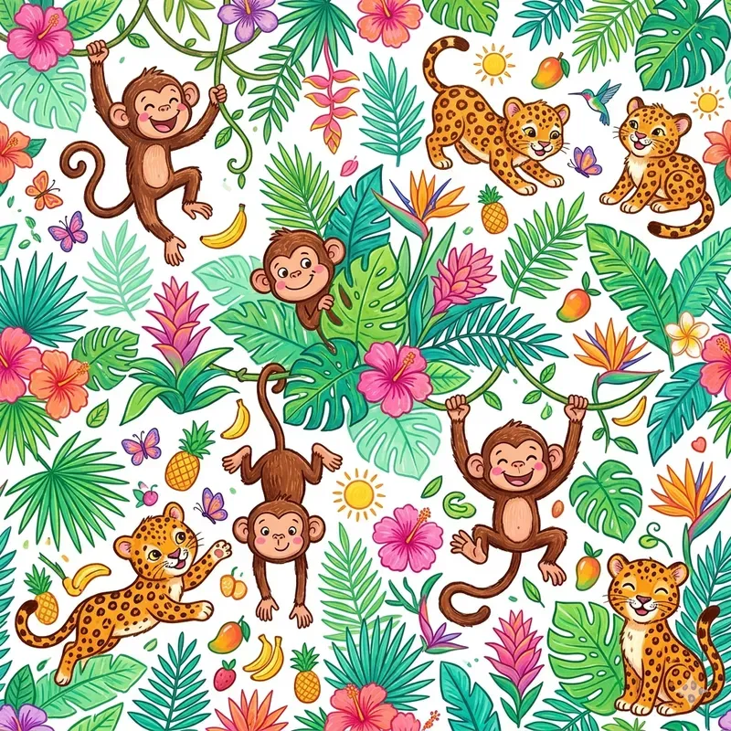 Cute Animals Fabric Generator