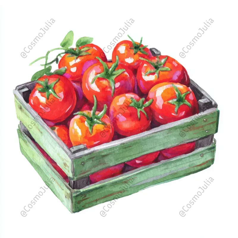 Rustic Garden Harvest Watercolor Clipart