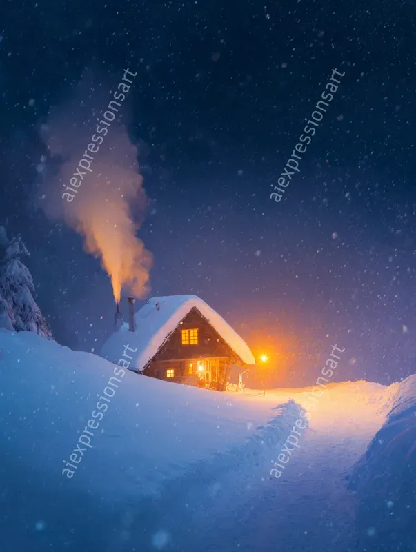 Textured Folk Art Storybook Landscapes