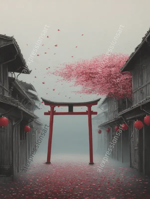 Textured Folk Art Storybook Landscapes