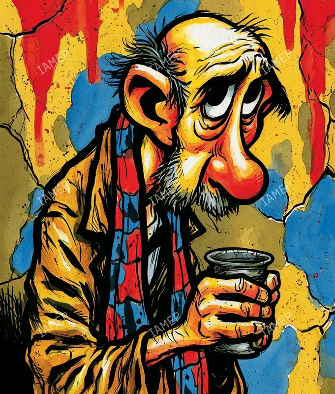 Gritty Ink Watercolor Caricatures
