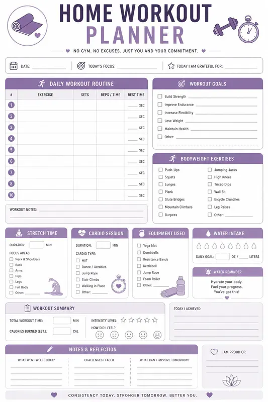 Professional Fitness Health Planners
