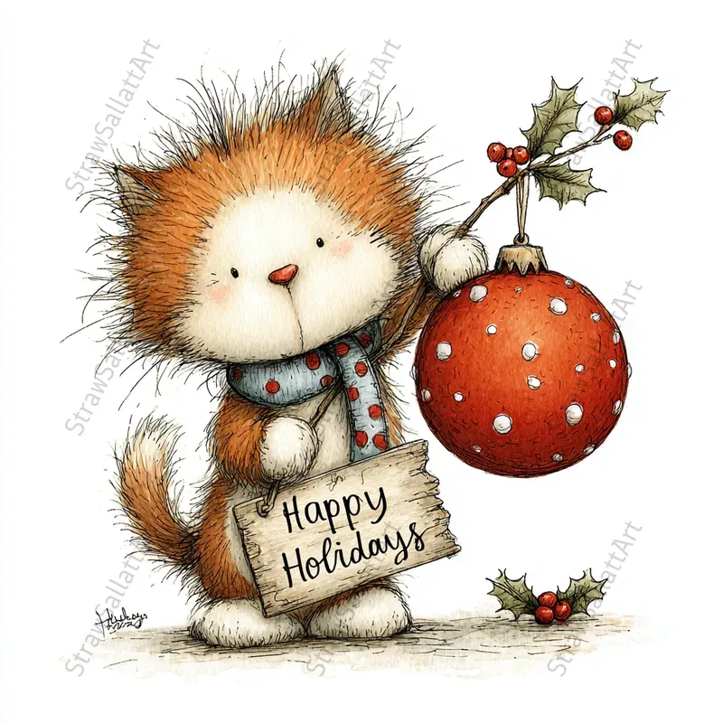 Christmas Clipart Greeting Postcards Art
