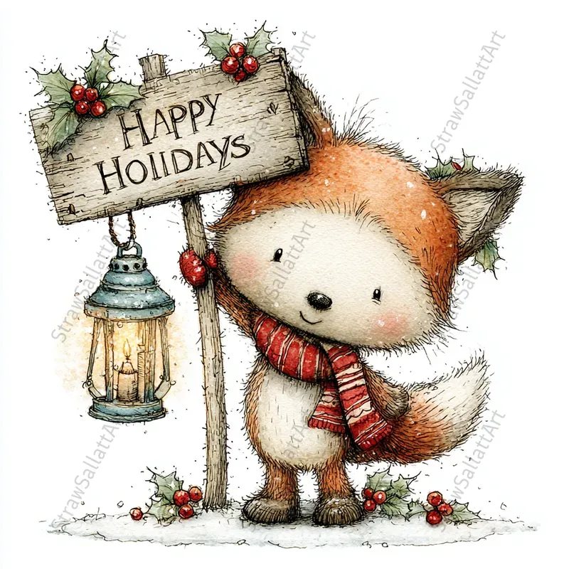 Christmas Clipart Greeting Postcards Art