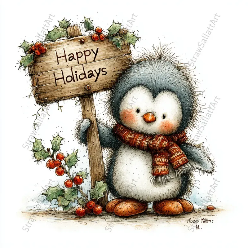Christmas Clipart Greeting Postcards Art