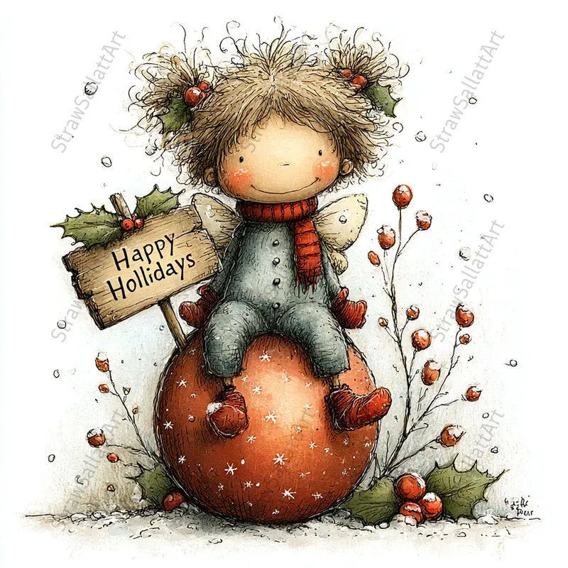 Christmas Clipart Greeting Postcards Art