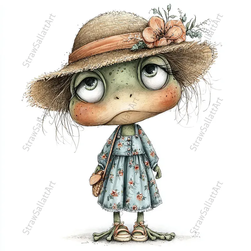 Summer Boho Kid Character Tshirt Clipart