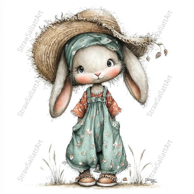 Summer Boho Kid Character Tshirt Clipart