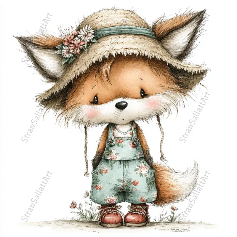 Summer Boho Kid Character Tshirt Clipart