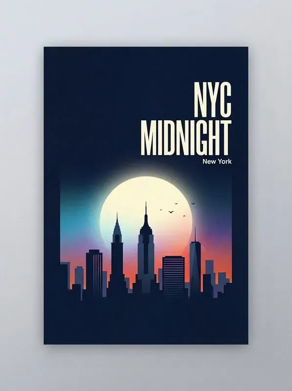 City Skyline Night Tshirt Graphics