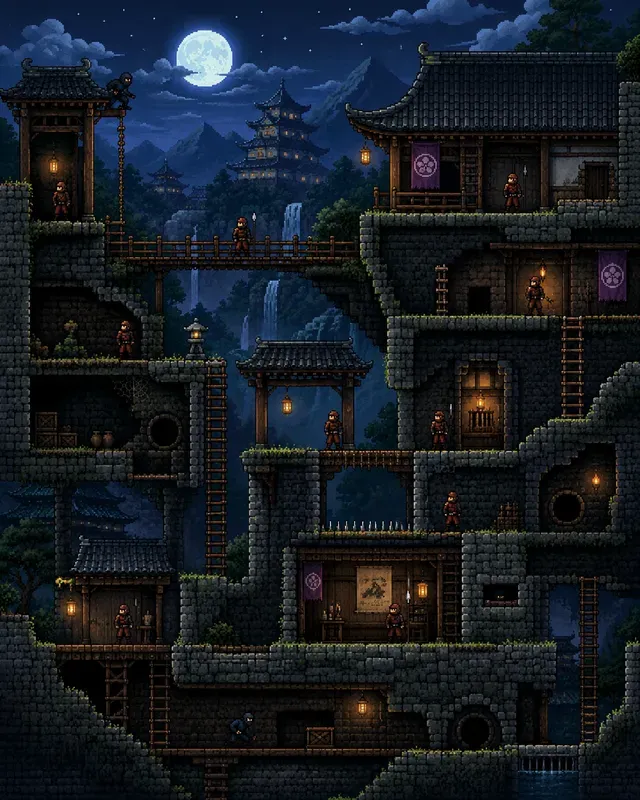 Pixel Art 2D Side Scrolling Battlefields