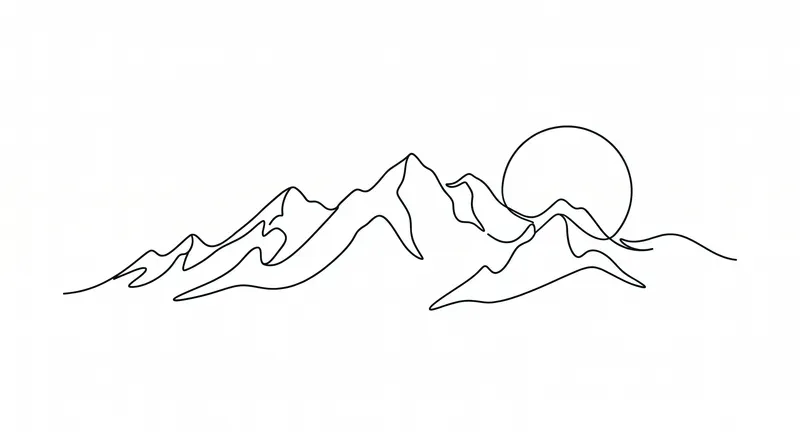 Minimalist Line Art Landscapes