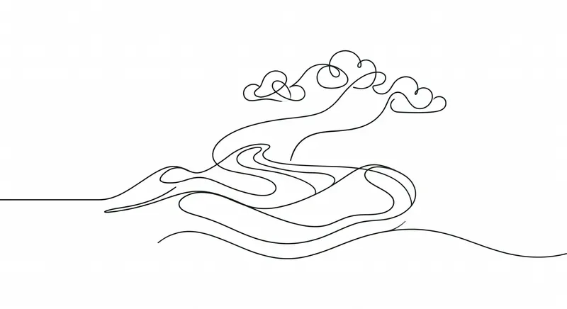 Minimalist Line Art Landscapes