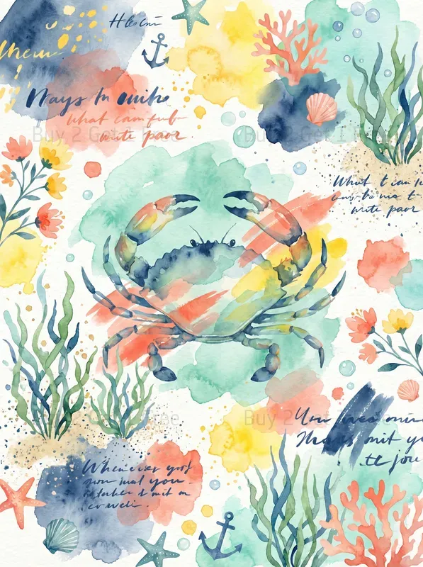 Summer Watercolor Animal Clipart