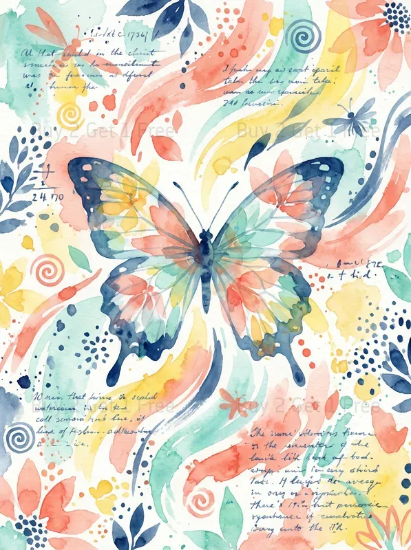 Summer Watercolor Animal Clipart