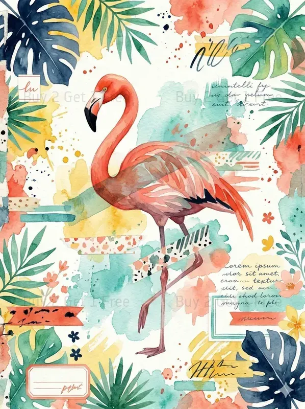 Summer Watercolor Animal Clipart