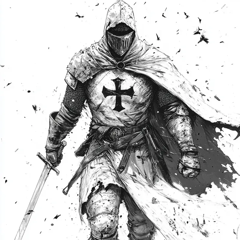 Black And White Manga Style Anime Art
