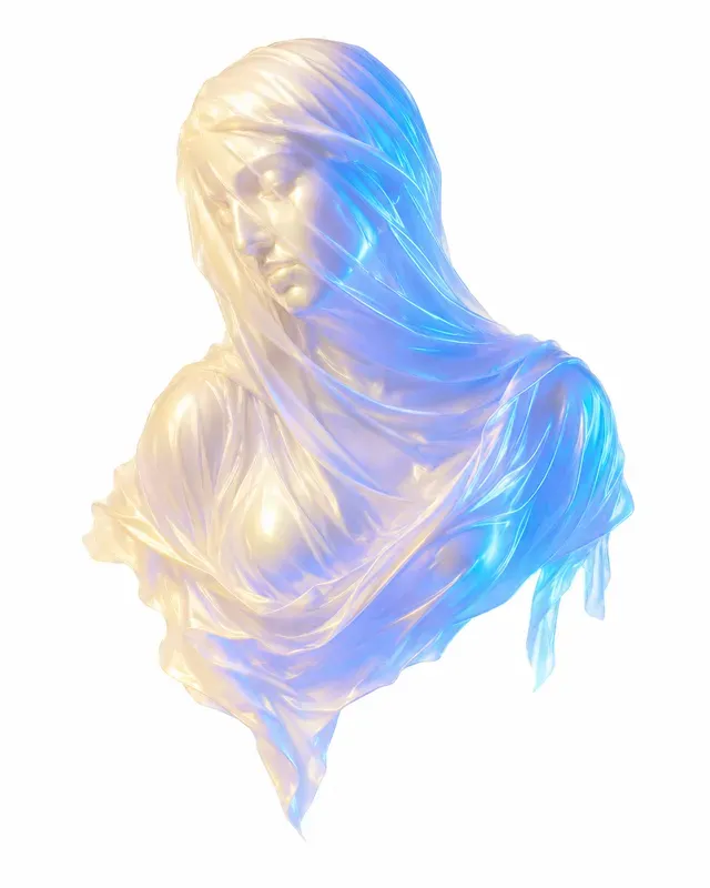 Glowing Veil Bust Tshirt Designs