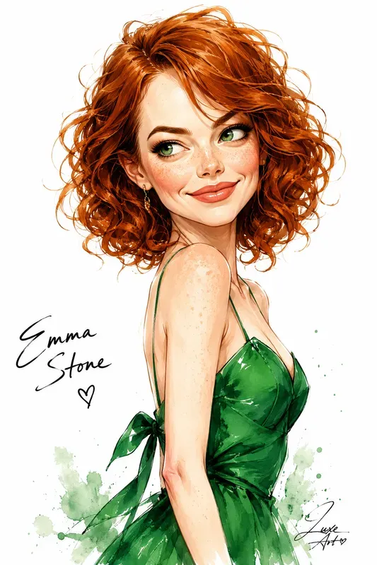 High End Celeb Fashion Caricatures