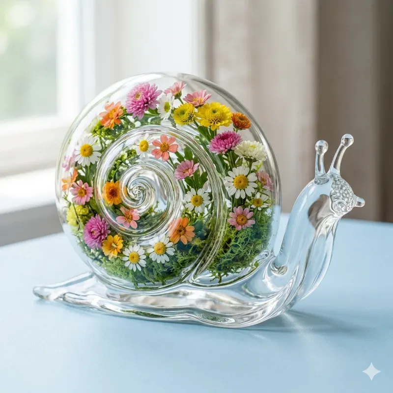 Flowerinfused Glass Animal Series