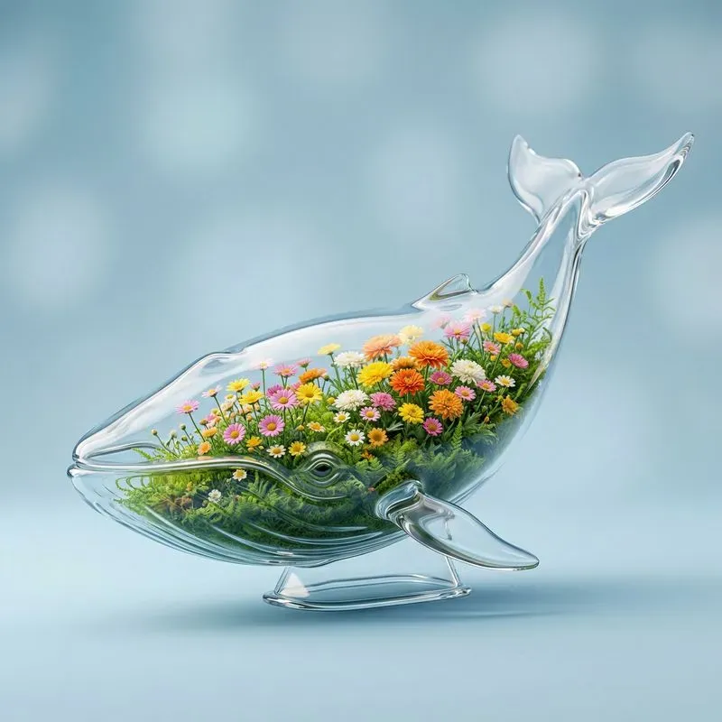 Flowerinfused Glass Animal Series