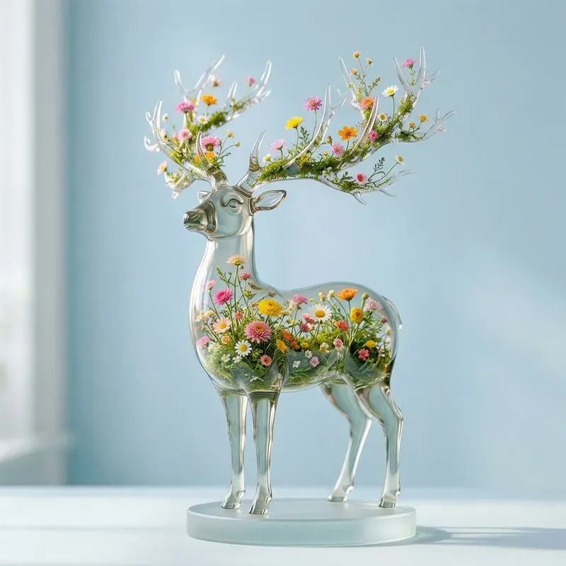 Flowerinfused Glass Animal Series