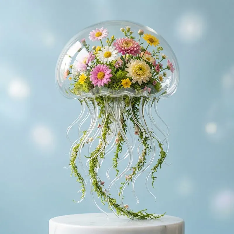 Flowerinfused Glass Animal Series