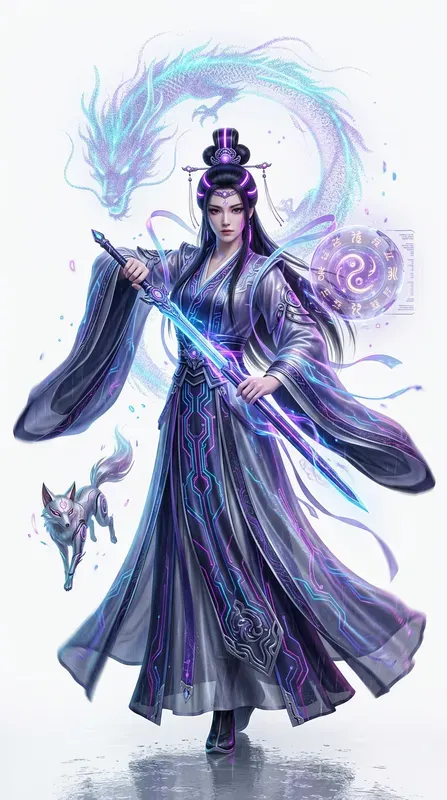 Cyberpunk Chinese Xianxia Characters