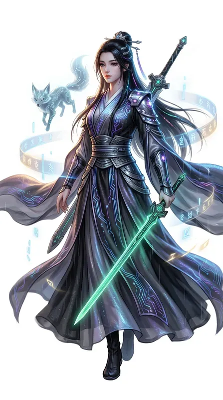 Cyberpunk Chinese Xianxia Characters