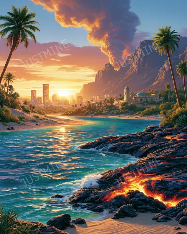 Paradise Citylight Wall Art