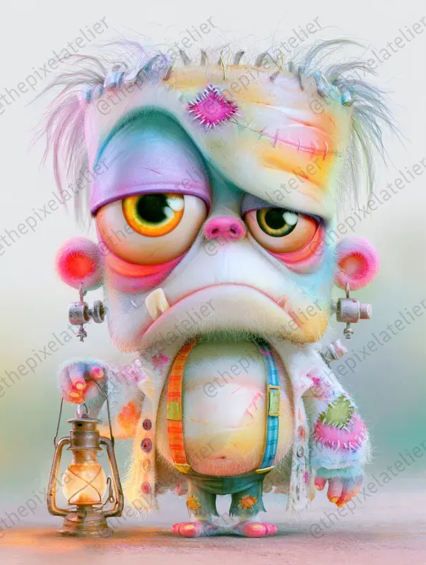 Whimsical Halloween Monster Characters