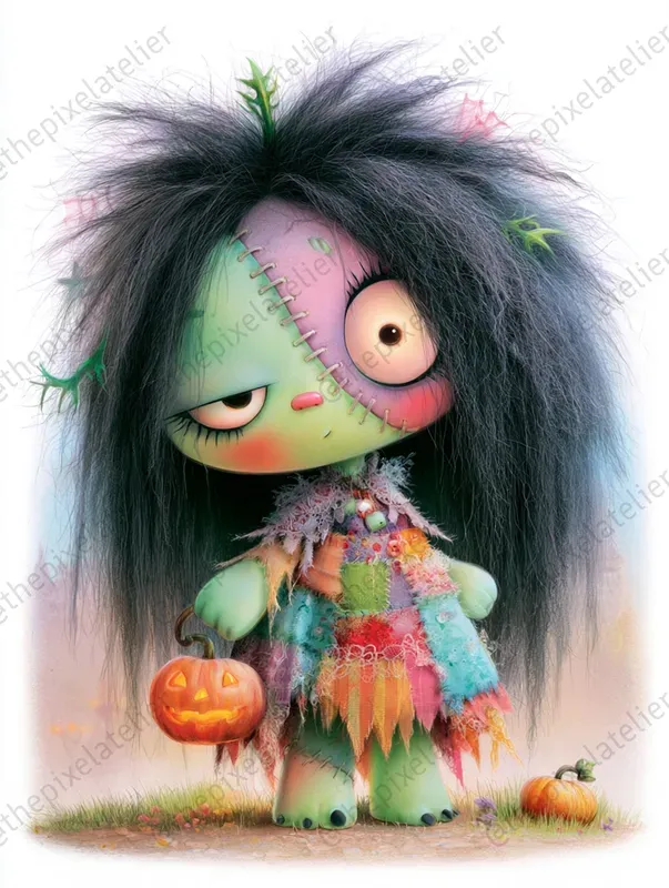 Whimsical Halloween Monster Characters