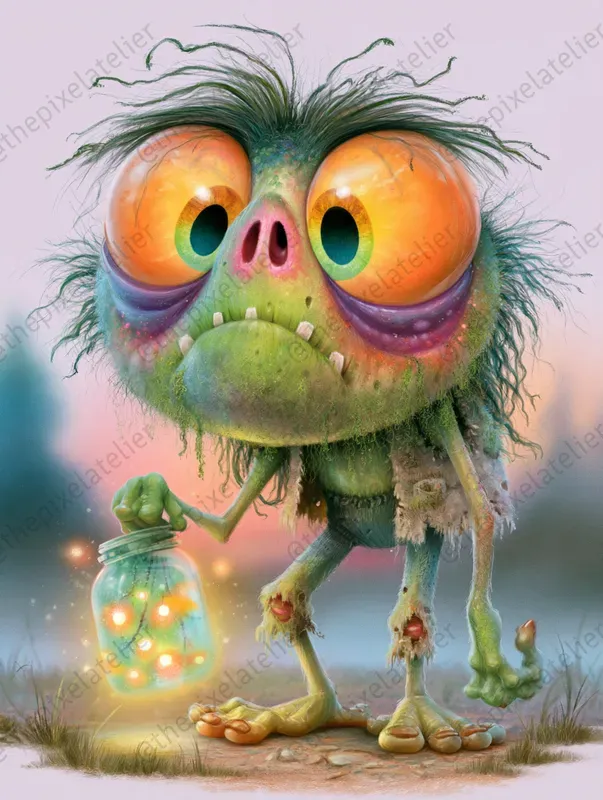 Whimsical Halloween Monster Characters
