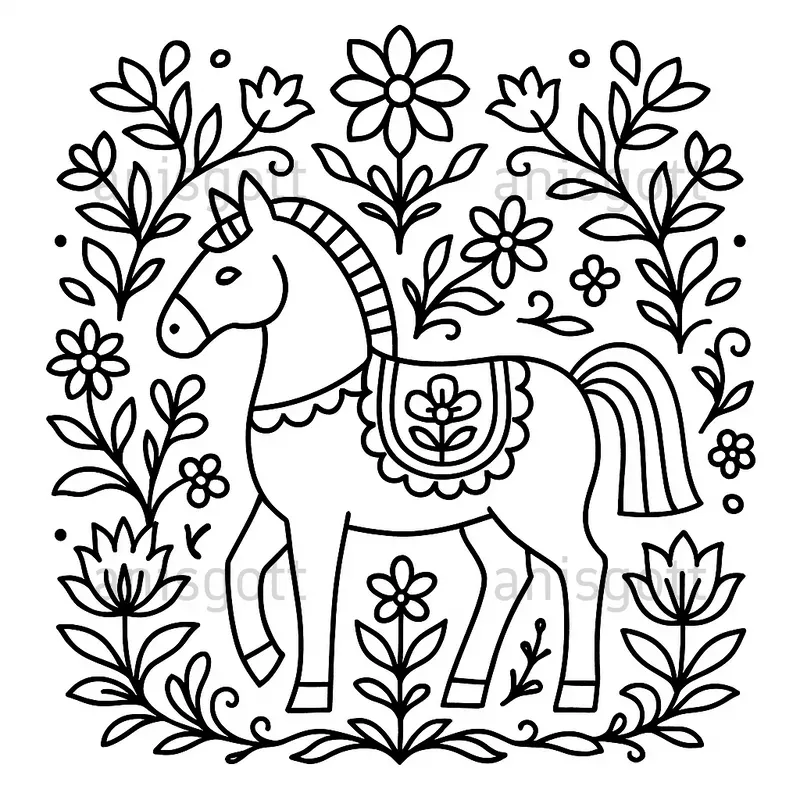 Polish Folk Art Coloring Pages