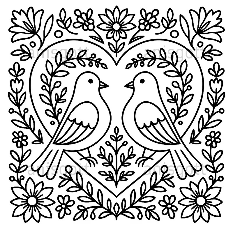 Polish Folk Art Coloring Pages