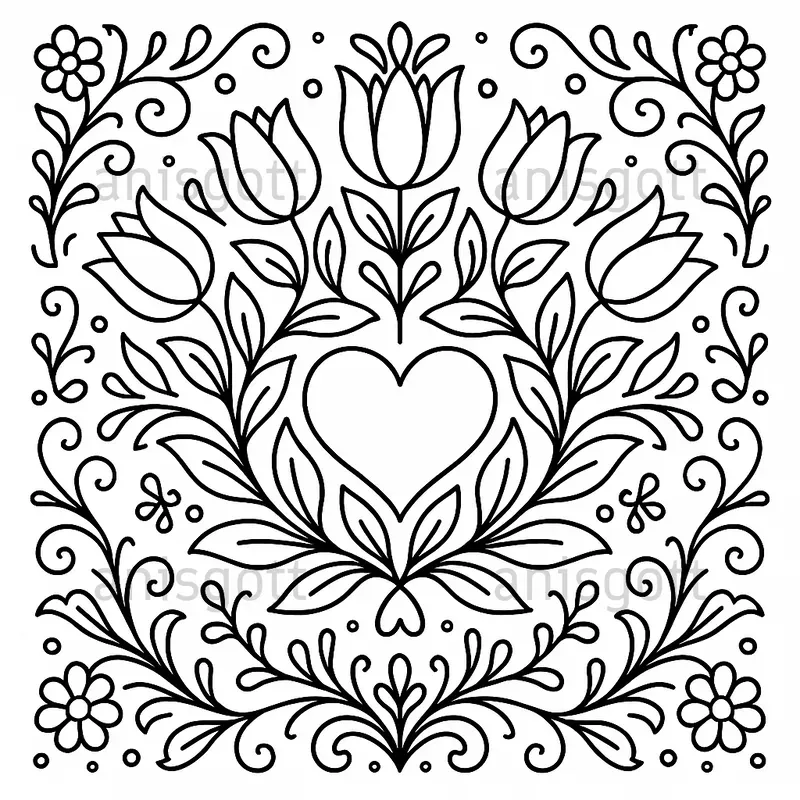 Polish Folk Art Coloring Pages