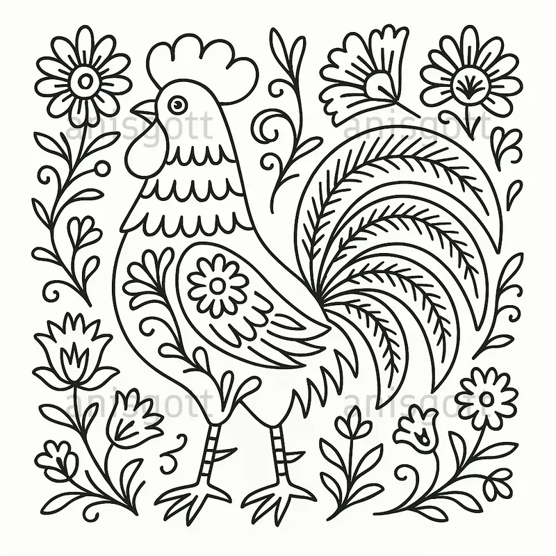 Polish Folk Art Coloring Pages