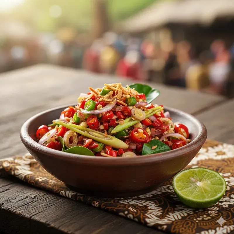 Indonesian Sambal Variety Stock Photos