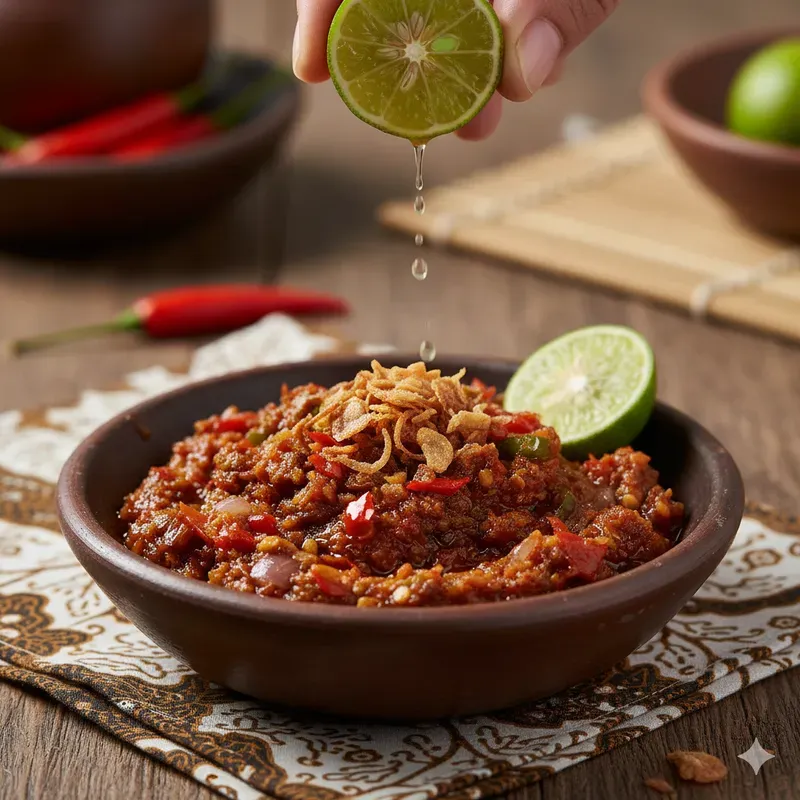 Indonesian Sambal Variety Stock Photos