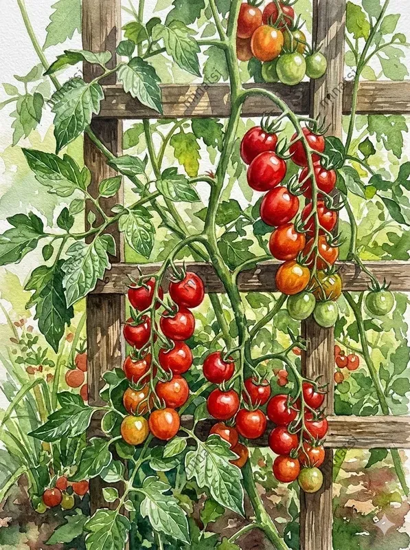 Botanical Vegetable Garden Watercolors
