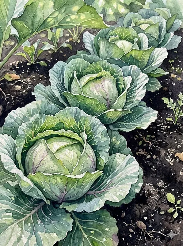 Botanical Vegetable Garden Watercolors