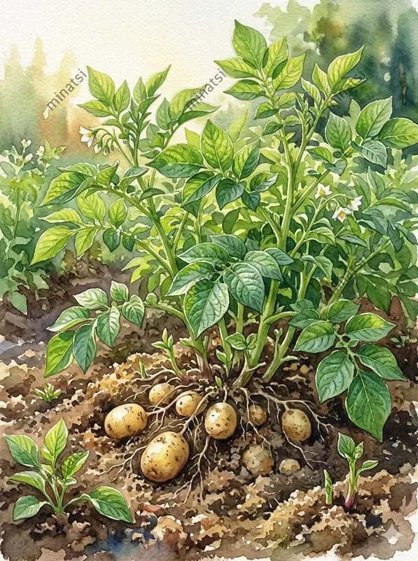 Botanical Vegetable Garden Watercolors