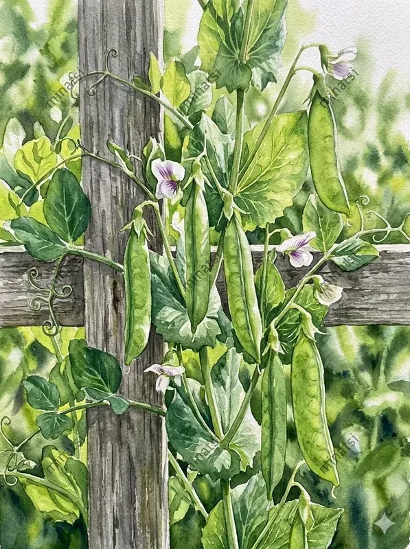 Botanical Vegetable Garden Watercolors