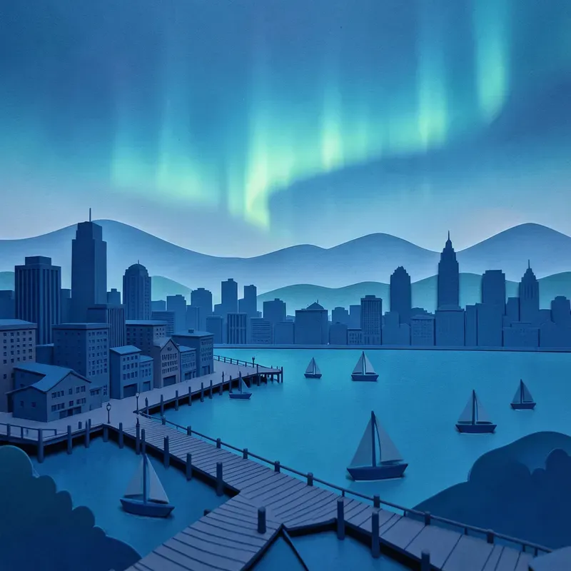Colourful Paper Cut Cities
