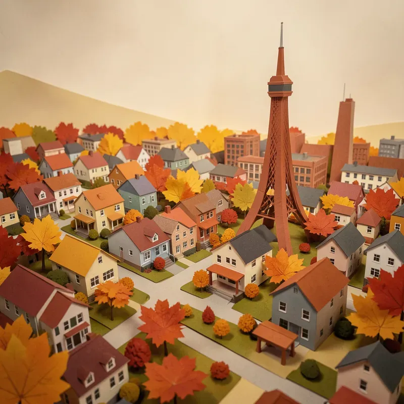 Colourful Paper Cut Cities