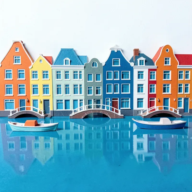 Colourful Paper Cut Cities
