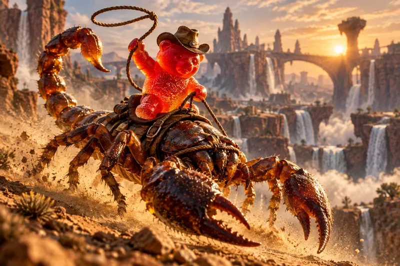 Cinematic Gummy Outlaw Generator